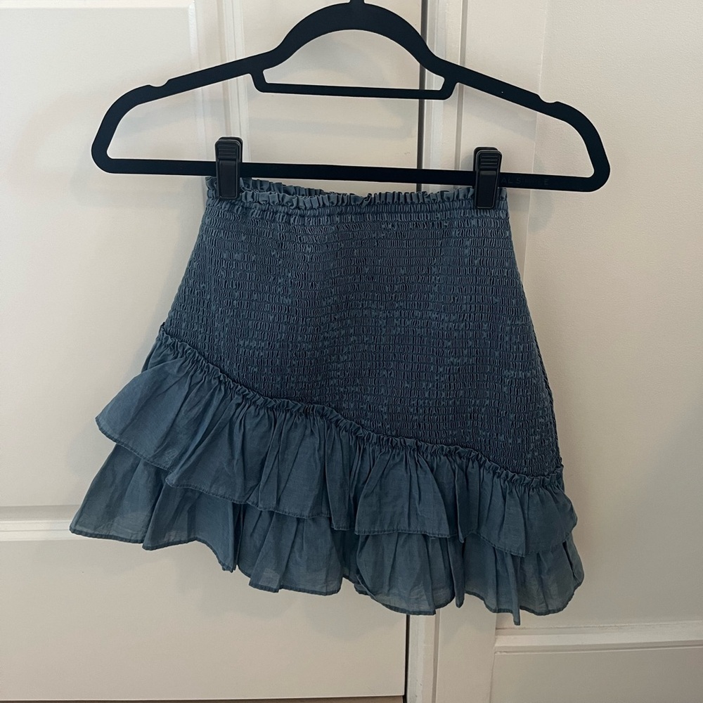 Zara Blue Ruffled Skirt